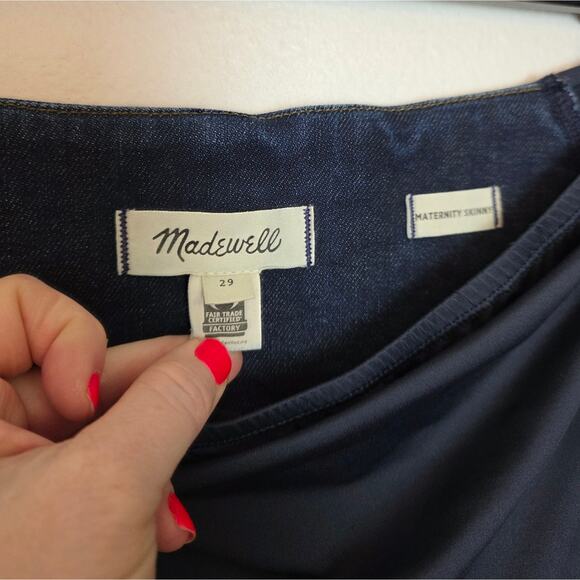 MADEWELL Maternity Over-the-Belly Skinny Jeans In Orland Wash Size 29 - Picture 4 of 9